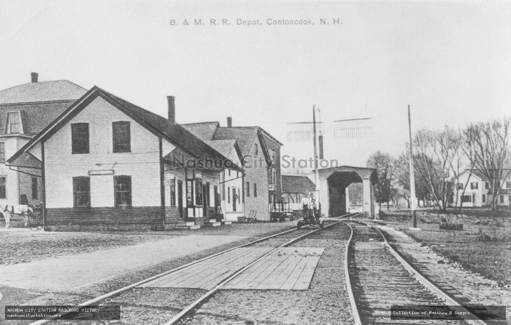 Postcard: Boston & Maine Railroad Depot, Contoocook, New Hampshire